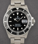 Submariner 40mm in Steel with Black Bezel on Bracelet With Black Dial