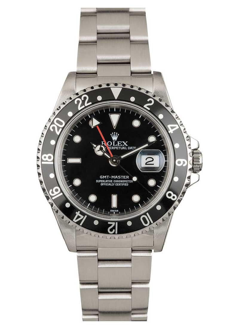 Pre-Owned Rolex GMT Master 40mm in Steel with Black Bezel
