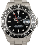 GMT Master 40mm in Steel with Black Bezel on Bracelet with Black Luminous Dial