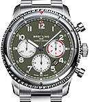 Navitimer 8 Aviator 8 B01 Chronograph 43 Curtiss Warhawk in Stainless Steel on Steel Bracelet with Green Dial