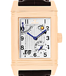 Reverso 8 day Septantieme in Rose Gold - Limited Edition on Black Crocodile Leather Strap with Silver Dial