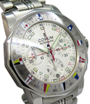 Admirals Cup Chronograph 44mm in Stainless Steel on  Stainless Steel Bracelet with  White Dial