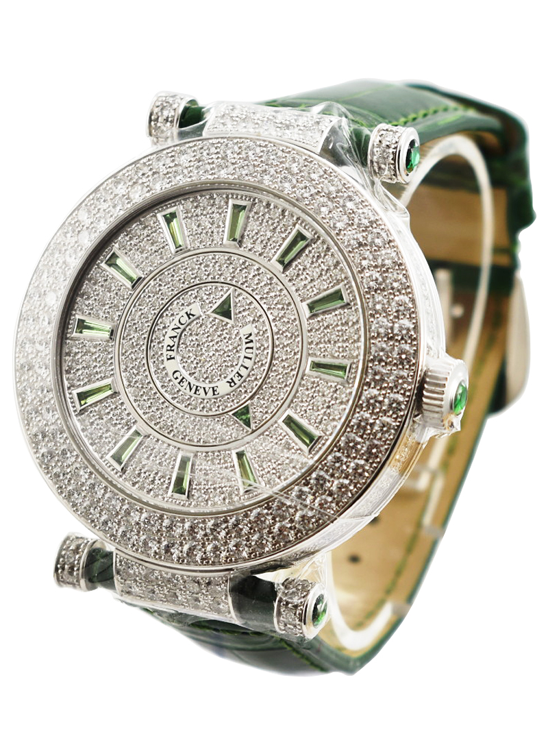 Franck Muller Double Mystery in White Gold with Diamond Bezel & Lugs