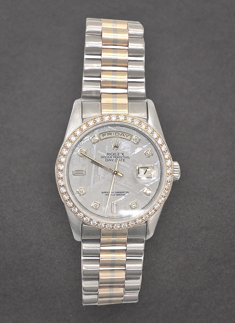 Pre-Owned Rolex President 36mm in Tri Gold