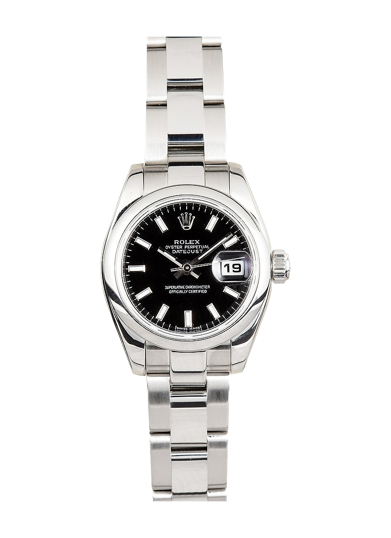 Pre-Owned Rolex Datejust 26mm Lady's in Steel with Smooth Bezel