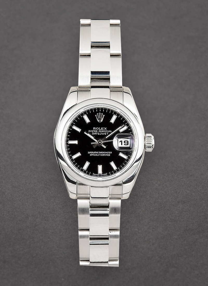 Pre-Owned Rolex Datejust 26mm Lady's in Steel with Smooth Bezel