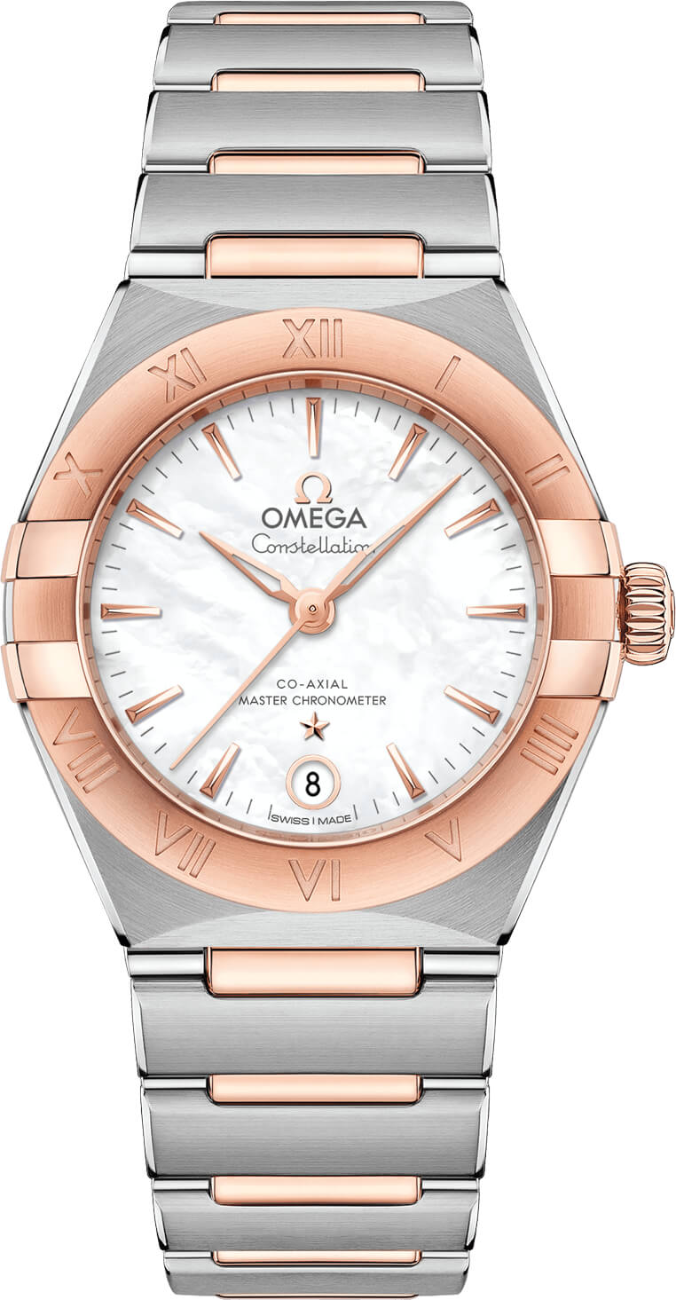 Omega Constellation Manhattan Co-Axial Master Chronometer 29mm in Stainless Steel with Rose Gold Bezel