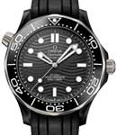 Seamaster Diver 300m Co-Axial Master Chronometer 43.5mm in Ceramic on Black Rubber Strap with Black Dial
