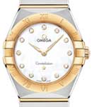 Constellation Manhattan 28mm in Steel with Yellow Gold Bezel on Steel and Yellow Gold Bracelet with Mother of Pearl Dial