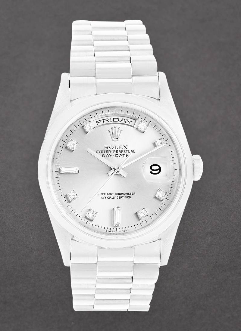 Pre-Owned Rolex President 36mm Day Date in Platinum with Smooth Bezel