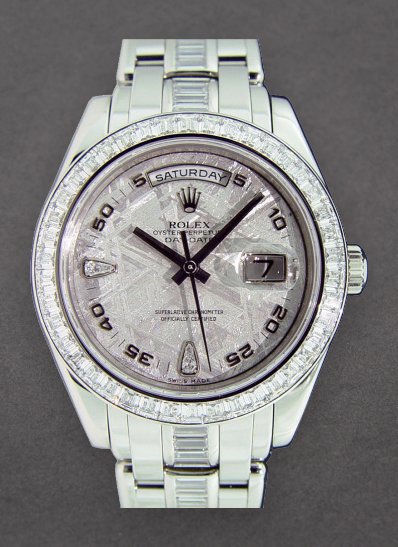 Pre-Owned Rolex Masterpiece Day Date in Platinum with Diamond Bezel