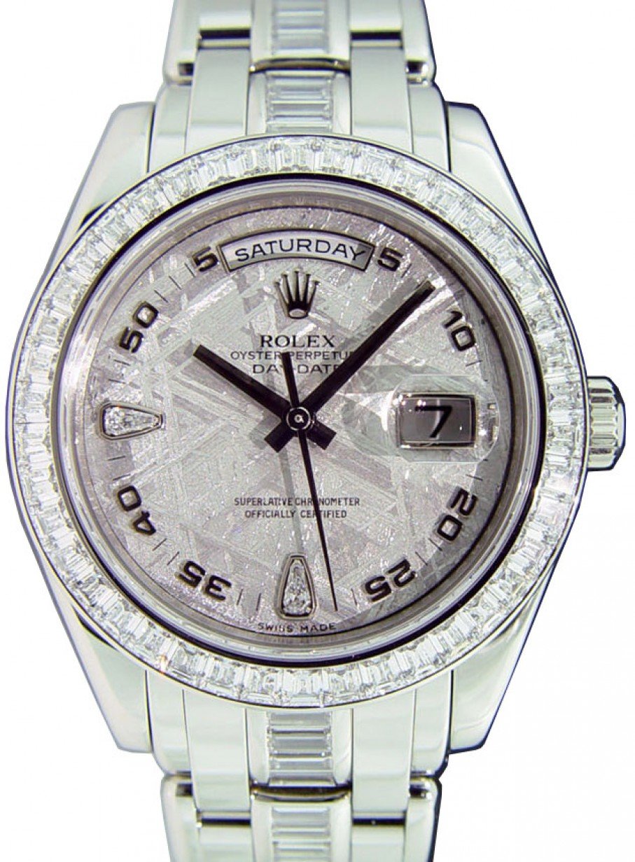 Pre-Owned Rolex Masterpiece Day Date in Platinum with Diamond Bezel