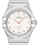 Constellation Manhattan 25mm in Stainless Steel on Stainless Steel Bracelet with Silver Diamond Dial