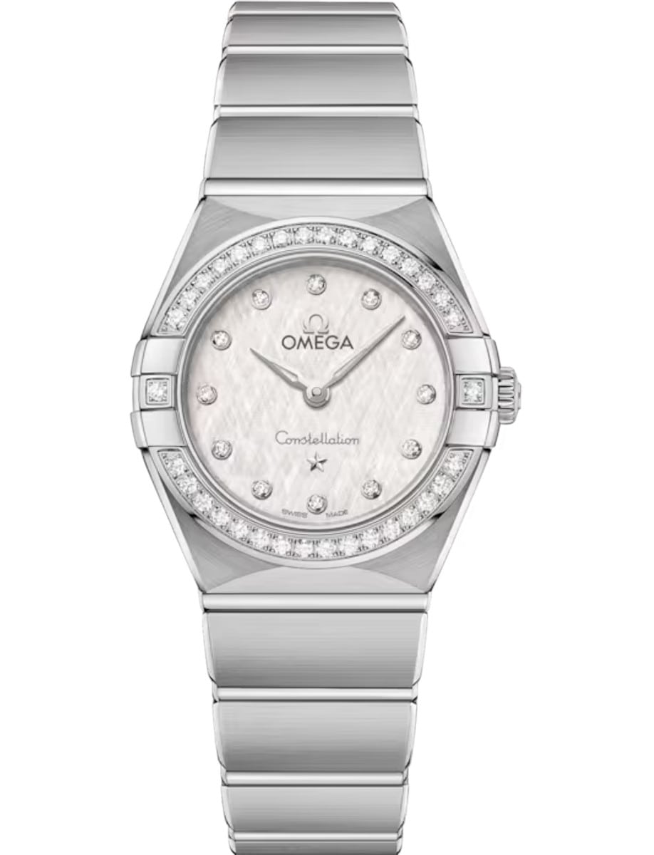 Constellation Manhattan  25mm in Stainless Steel with Diamonds Bezel on Stainless Steel Bracelet with Silver Dial