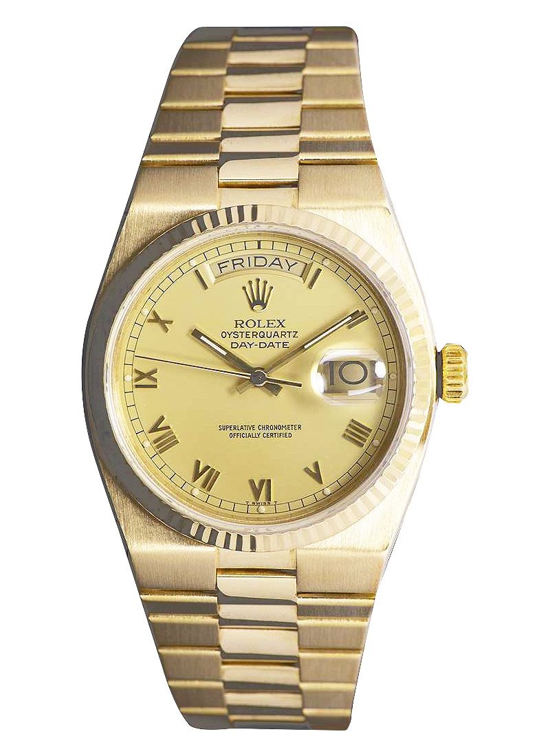 Pre-Owned Rolex Day-Date President 36mm in Yellow Gold with Fluted Bezel
