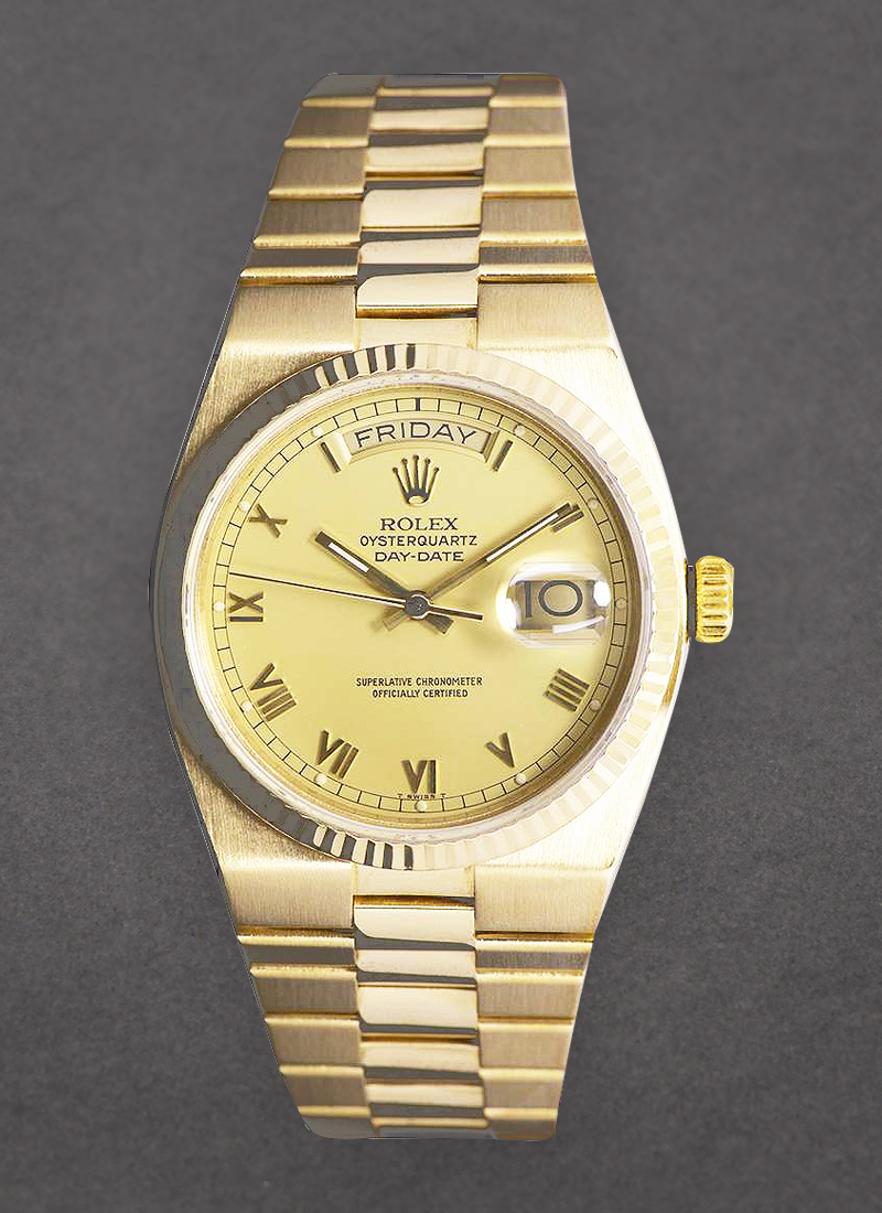 Pre-Owned Rolex Day-Date President 36mm in Yellow Gold with Fluted Bezel