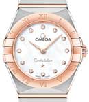Constellation Manhattan 25mm in Steel with Rose Gold Bezel on Steel and Rose Gold Bracelet with Mother of Pearl Dial