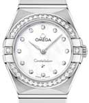 Constellation Manhattan 25mm in Stainless Steel with Diamonds Bezel on Stainless Steel Bracelet with Mother of Pearl Dial