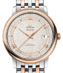 De Ville Prestige Co-Axial in Steel and Rose Gold Bezel On Steel and Rose Gold Bracelet with Ivory Silver Dial
