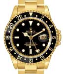 GMT Master II in Yellow Gold Ref 16718 with Black Bezel on Oyster Bracelet with Black Dial