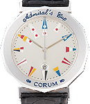 Admirals Cup in White Gold on Black Crocodile Leather Strap with Silver Dial