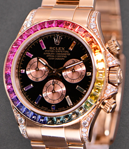 Custom Rose Gold Rainbow Daytona 