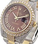 41mm 2-Tone Datejust Fully Iced Out on Pave Oyster 2-Tone Bracelet with Dial of Your Choice