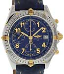 Chronomat Chronograph in 2-Tone on Blue Crocodile Leather Strap with Blue Arabic Dial