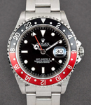 GMT Master II 40mm in Steel with Red and Black Bezel on Oyster Bracelet with Black Dial