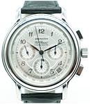 EI Primero Chronomaster 40mm Automatic in Steel On Black Crocodile Leather  Strap with Silver Dial
