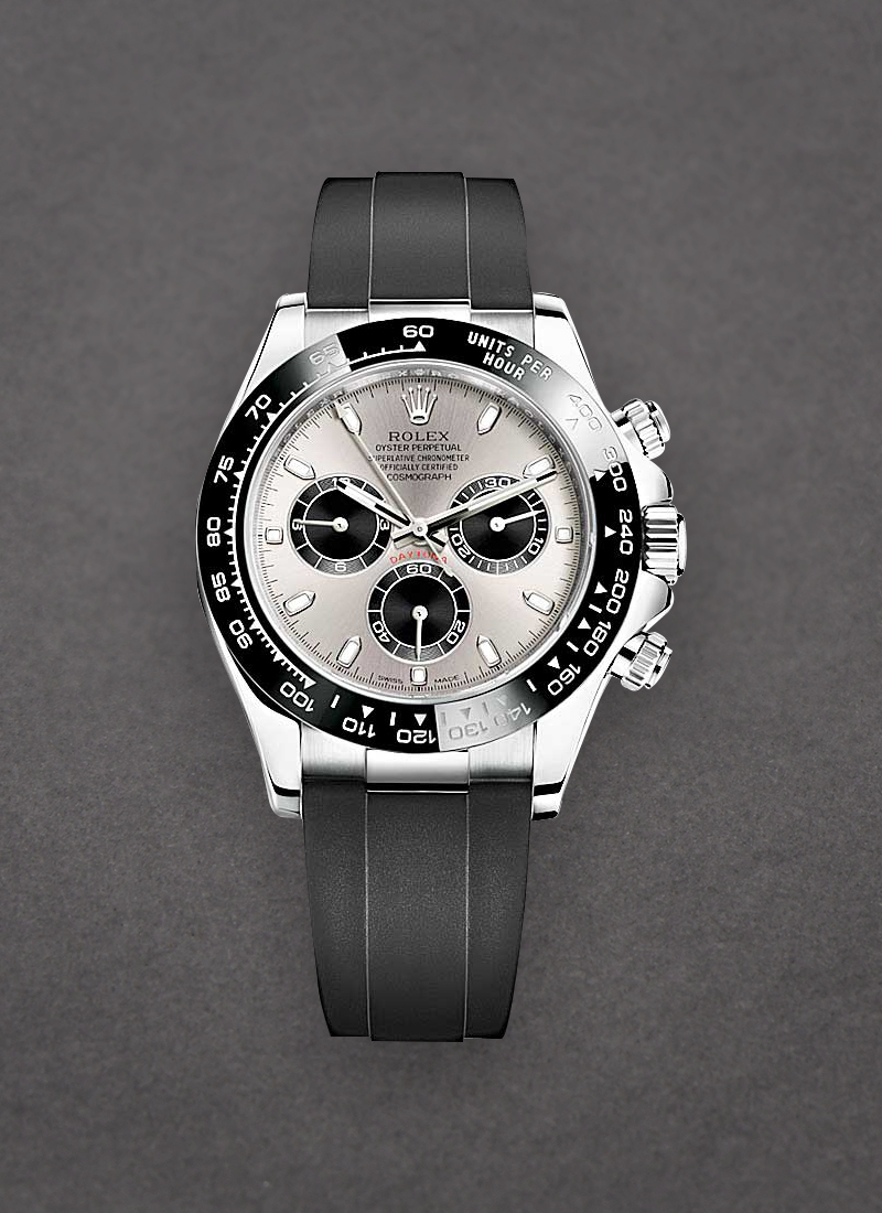 Pre-Owned Rolex Daytona Rolex in White Gold with Black Bezel