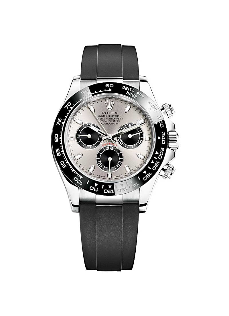 Pre-Owned Rolex Daytona Rolex in White Gold with Black Bezel