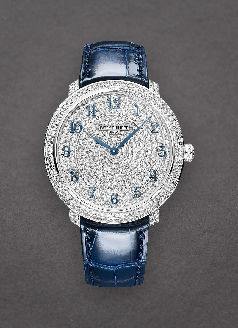 Patek Philippe Calatrava 4899 in White Gold with Diamond Bezel