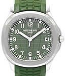Aquanaut 5168G 20th Anniversary in White Gold on Green Rubber Strap with Green Dial