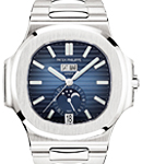 Nautilus with Annual Calendar 5726/1A-014 in Steel Steel on Bracelet with Blue Dial