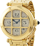 Pasha 38mm in Yellow Gold on Yellow Gold Bracelet with White Dial