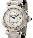 Miss Pasha 27mm in Stainless Steel on Steel Bracelet with Silver Dial