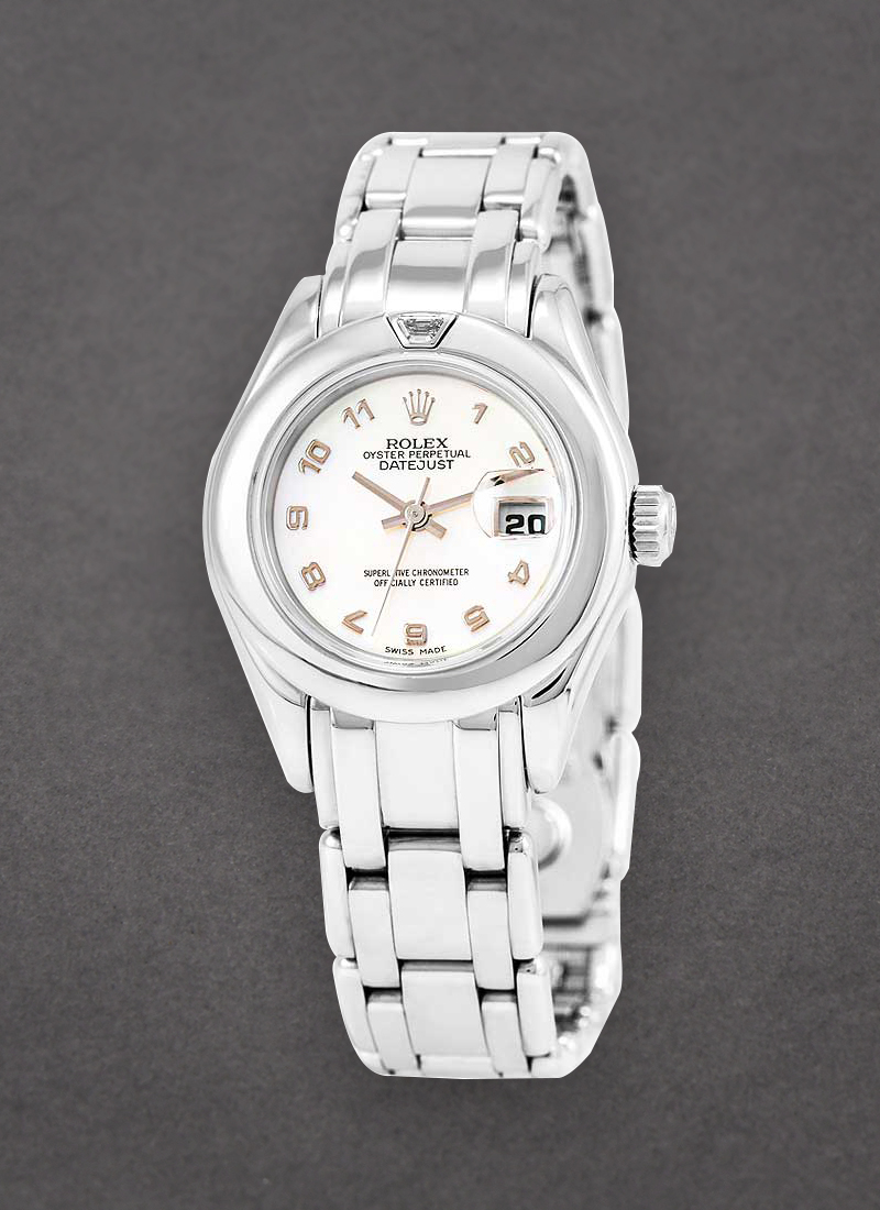 Pre-Owned Rolex Masterpiece 29mm in White Gold with Smooth Bezel - Single Diamond on Bezel