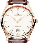Master Ultra Thin Date in Rose Gold on Brown Crocodile Leather Strap with Cream Dial