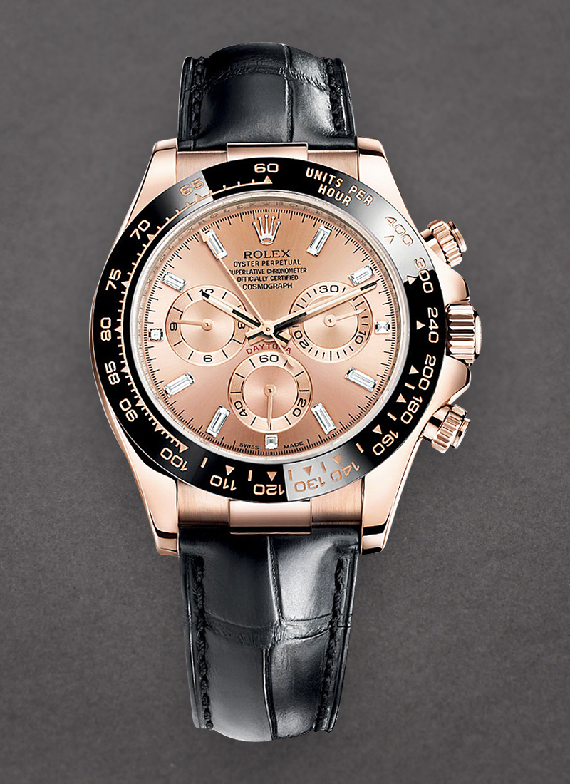 Pre-Owned Rolex Daytona 40mm in Rose Gold with Black Ceramic Bezel 