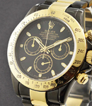 Daytona - Chronograph - Aftermarket Black PVD - Steel on Oyster Bracelet - Black Dial