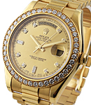 President Day-Date 41mm in Yellow Gold with Diamond Bezel on President Bracelet with Champagne Diamond Dial