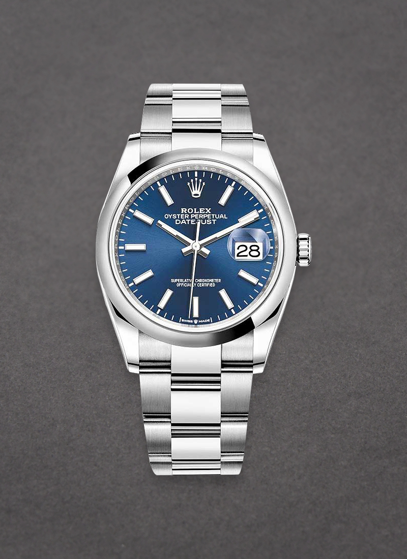 Pre-Owned Rolex Datejust 36 in Steel with Smooth Bezel