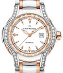 Pathos Diva Ladies' in Steel with Diamond Bezel on Steel and Rose Gold Bracelet with White dial