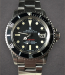 Red Submariner on Steel Oyster Bracelet with Black Dial