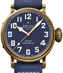 Pilot Montre d'Aeronef Type 20 Extra Special Edition in Bronze on Blue Calfskin Strap with Blue Arabic Dial