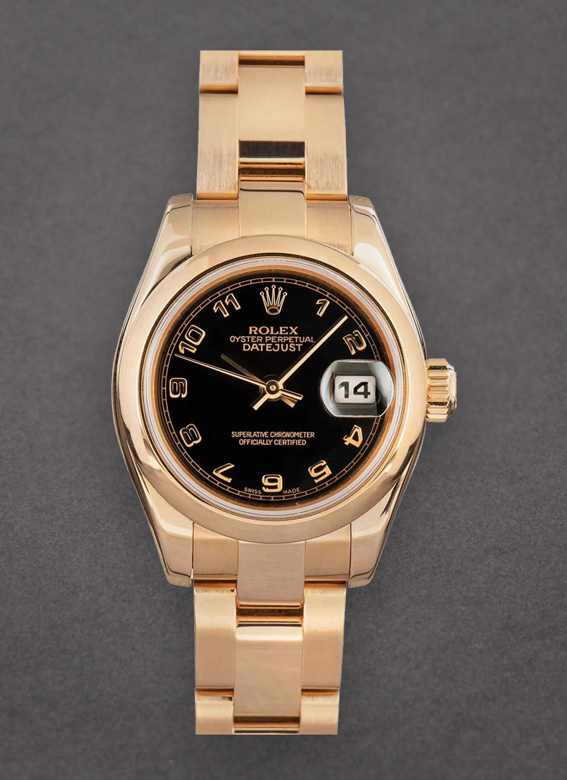 Pre-Owned Rolex Ladies President in Rose Gold with Smooth Bezel