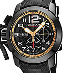Chronofighter Target 47mm Automatic in Black PVD on Black Rubber Strap with Black Dial