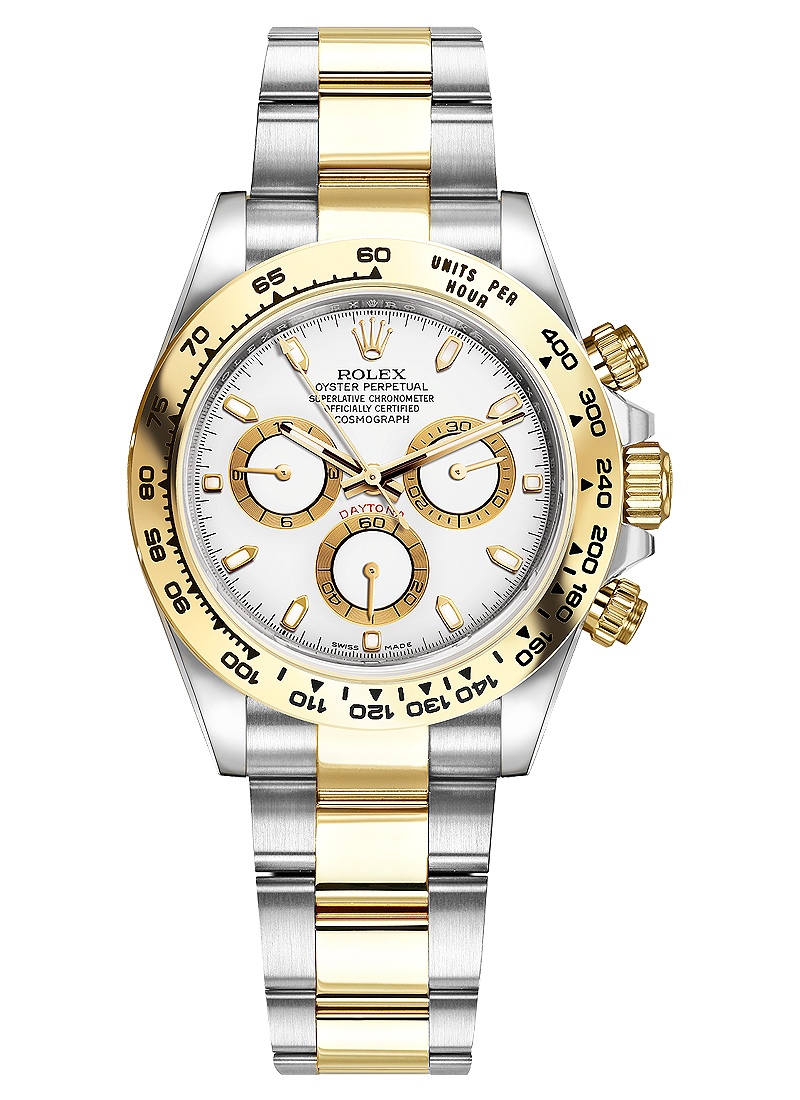 Pre-Owned Rolex Daytona 400m in Steel with Yellow Gold Bezel