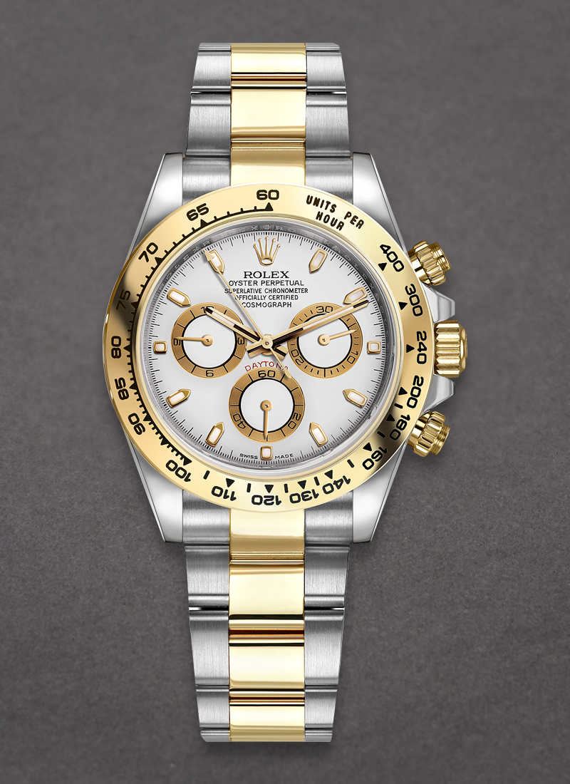 Pre-Owned Rolex Daytona 400m in Steel with Yellow Gold Bezel